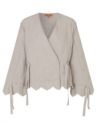 Gathered Tie Jakke - Wild Quilted Flowers